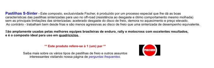 descrição - pastilha s-sinter fischer