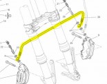 Flexível de Freio Dianteiro em aeroquip (somente sobre o paralama) - Multistrada (todas, com ou sem abs, 2010 a 2014)    FD_ducati_61810391a