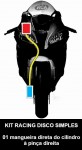 Flexível de Freio (aeroquip), Dianteiro (kit RACE - cilindro à pinça) - Ninja 400R (2020 em diante)    FDR_Ninja400